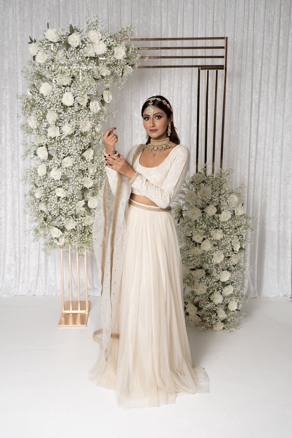 all white indian bridesmaids outfits